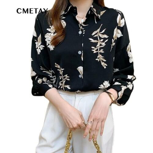 CMETAY Black Blouses