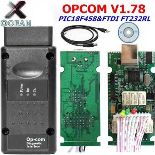 OPCOM 1.78 For Opel Diagnostic Scanner OP COM V1.78 FT232RL Chip CANBUS OP-COM OBD2 scanner Tool free shipping