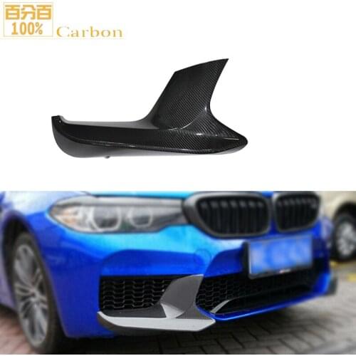 Glossy Black 100% Really Carbon Fiber Front bumper wrap angle Fit For BMW M5 F90