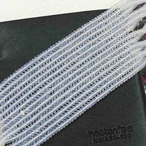 HOT white opalite stone 2x4mm faceted abacus round loose beads diy jewelry 15" B582