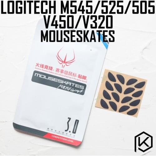 Hotline games 2 sets/pack competition level mouse feet skates gildes for logitech m545 m525 m505 v450 v320 0.6mm thicknessTeflon