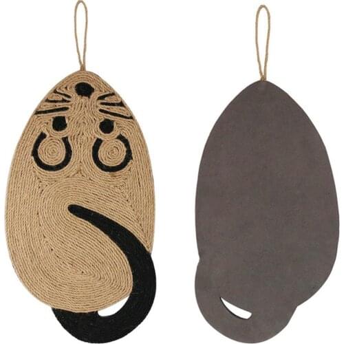 Sisal+EVA Mouse Shape Cat Scratching Pad Scratch Resistant Board Pet Toy Cat Supplies