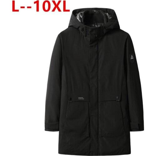 10XL 8XL 6XL Big pLUS 2020 Hot Sale Winter Warm Windproof Hood Men Jacket Warm Men Parkas High Quality Parka Fashion Casual Coat