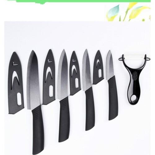 Zirconia ceramic knife Professional 3" 4" 5" 6" Ceramic Knife Top Grade Black Blade Black Handle Kitchen Knife Set Only For Sale