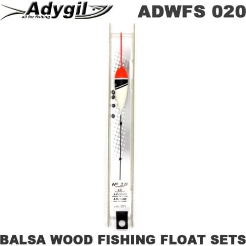Adygil Balsa Wood Fishing Float Sets ADWFS 020 Floatation 1g Length of Line 80cm Hook Size #18 5pcs/lot