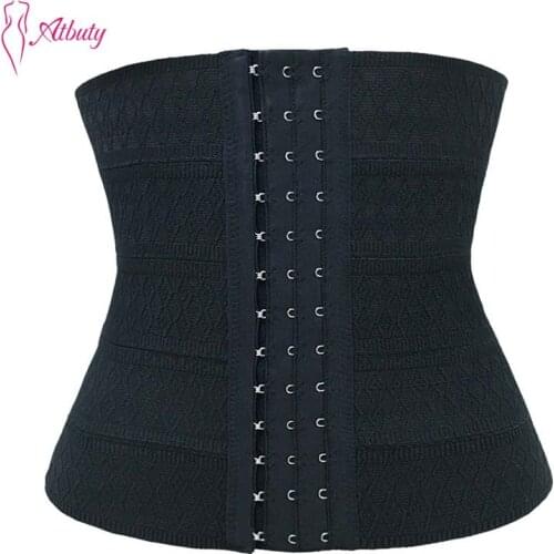 Atbuty Underwear Waist Trainer Body Shaper Steel boned Underbust Control Tummy Belt Waist Cincher Slimming Shaperwear