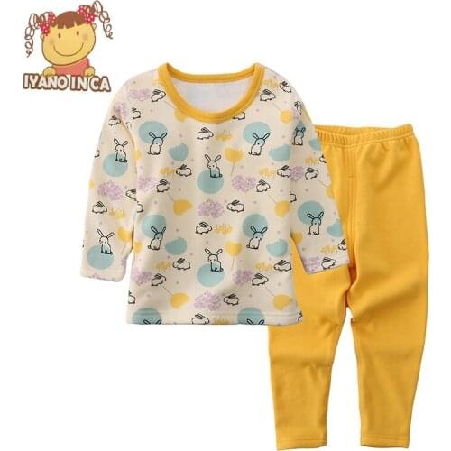 2021 NEW 2pcs/set Children Pajamas Baby Clothing Set Kids Unicorn Cartoon Sleepwear Boys Girls Autumn Cotton Pijamas Set