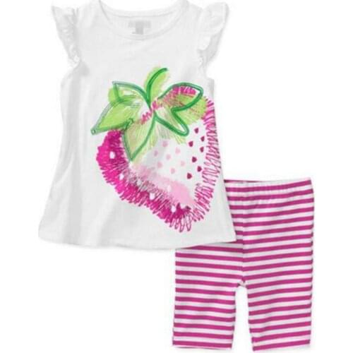 New Baby Kids Summer Pijamas Toddler Girls Summer letter Short Sleeve Printed Pajama Sets Children Girl Fashion Pyjamas SS005