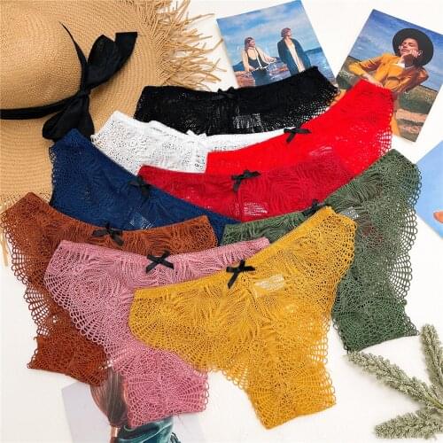 New Womens Underwear Sexy Lace Panties Fashion Hollow Out Comfort Briefs Middle Waist Seamless Underpants Female Lingerie