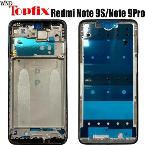 Original For Xiaomi Redmi Note 9s Middle Frame Plate Housing Bezel LCD Support Mid Faceplate Bezel Redmi Note 9 Pro Middle Frame