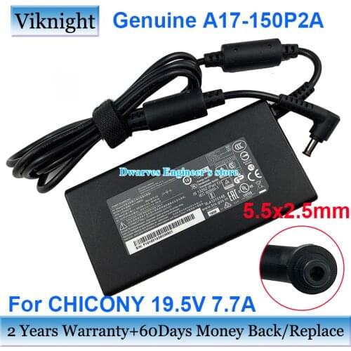 Genuine A17-150P2A 19.5V 7.7A 150W CHICONY AC Adapter Charger CHICONY For MSI Gaming GS60 GS70 MS-16J9 GE62 7RD Power Supply