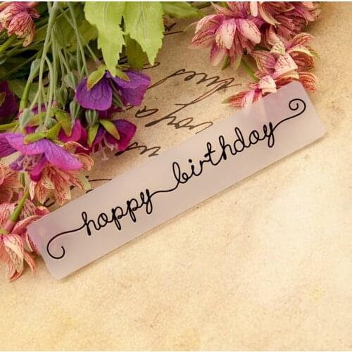 KLJUYP Happy Birthday Plastic Embossing Folders for DIY Scrapbooking Paper Craft/Card Making Decoration Supplies 041