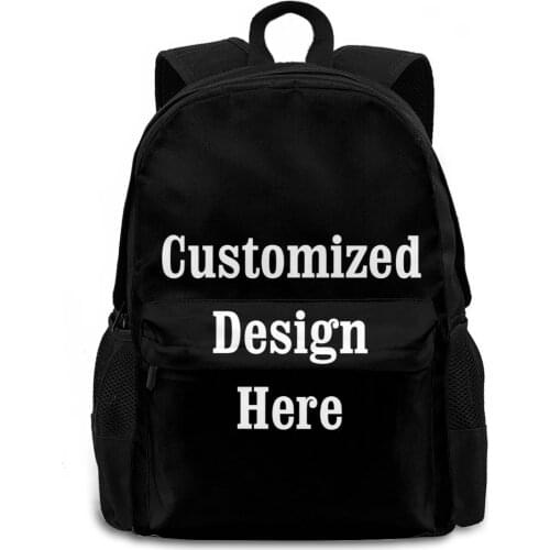 Custom Your Image Logo Name Backpack Boys Girls Personalized School Backpacks Men Women 15.6 in Casual Daypacks Travelling Bag