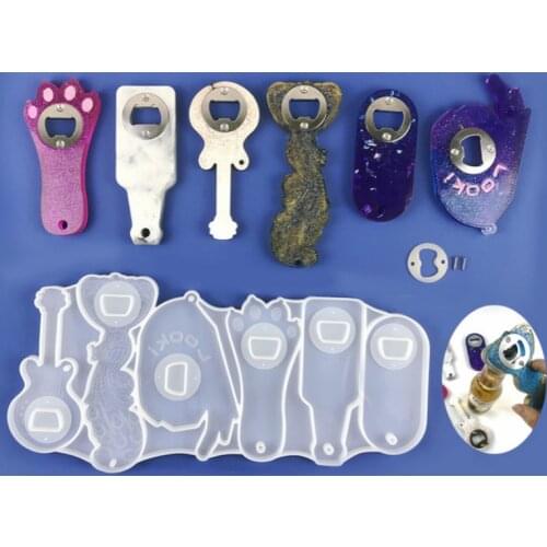 Diy Wine Bottle Corkscrew Decor Silicone Mold Jewelry Fillings Pendant Charms Handmade Epoxy Resin Dried Flower Mould Craft