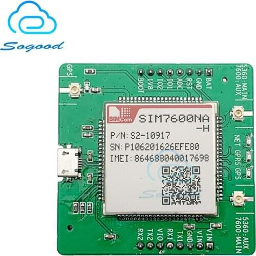 SIMCOM SIM7600NA-H breakout board SIM7600NA-H LTE Cat4 module for North Amercial Band B2/B4/B5/B12/B13/B14/B25/B26/B66/B71