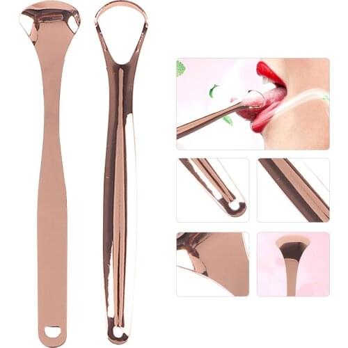 Stainless Steel Tongue Scraper Cleaner Fresh Breath Tongue Scrapers Grade Tongue Scraping Cleaner For Oral Care Tools