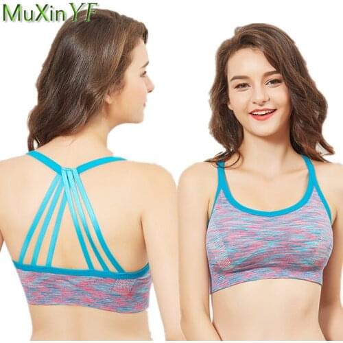 Sports Bra Shockproof Underwear Womens No Steel Ring Yoga Tube Top 2021 New Plus Size Fitness Beauty Back Push Up Lingerie