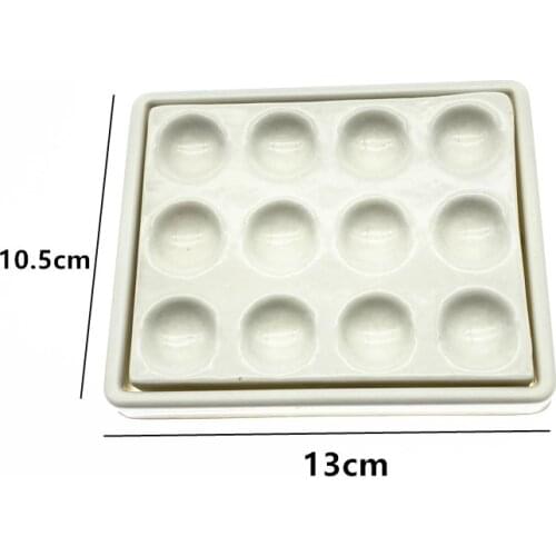 Dental lab Mixing Watering Ceramic Palette Moisturizing plate 12 Slot Palette Dental material
