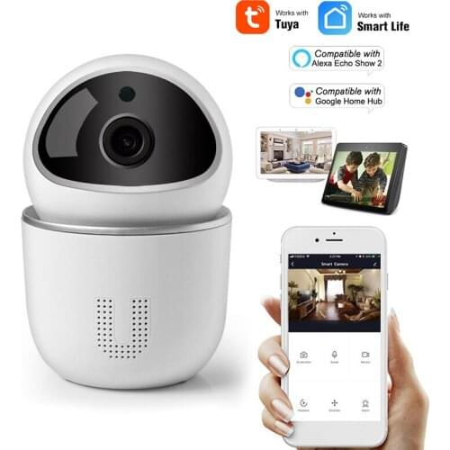 TUYA 1080P FHD Indoor Wi-Fi Smart Camera for Home Security, Night Vision, 2-Way Audio, Motion&Sound Detection, Desk Stand