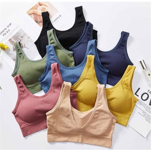 Sexy Backless Tops Fashion Women Tops Female Crop Top Stretch Camisoles Solid Color Sleeveless Vest Tank Top Cami Pad Lingerie
