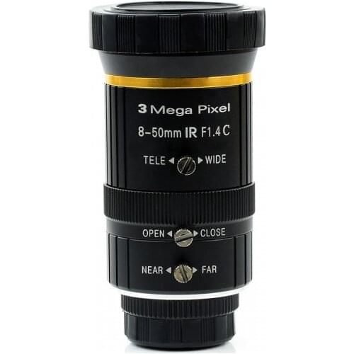 8-50mm Zoom Lens for Raspberry Pi 4/3/Zero/Zero W with Adjustable Focal Length Adjustable Angle Of View C-Mount