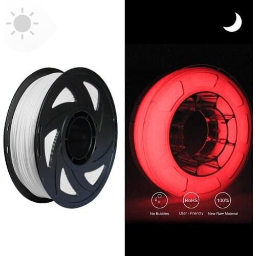 1.75mm 3D PLA Filament 3D Printer Materials Glowing White to Red Green Rainbow Filaments Glow In The Dark Luminous Filament