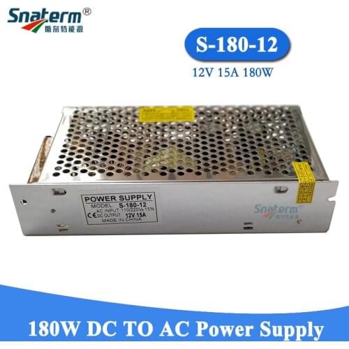 15A 180W lighting Transformers 100V-220V AC to DC 12V Switch Power Supply Adapter Converter For LED Strip light Driver 180watts