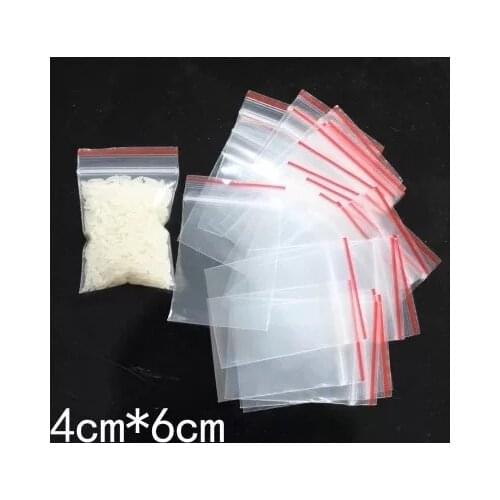 200pcs/lot 4*6 /6*8 cm Zip Lock Bags Clear Poly Bag Reclosable Transparent Plastic Small Gift Candy Package Gifts Bags & Pouches