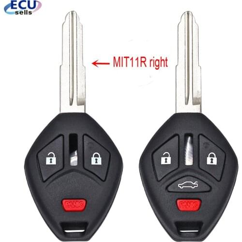3 Buttons / 4 buttons Remote Car Key Shell Fob For Mitsubishi Lancer Outlander Endeavor Galant MIT11R Blade
