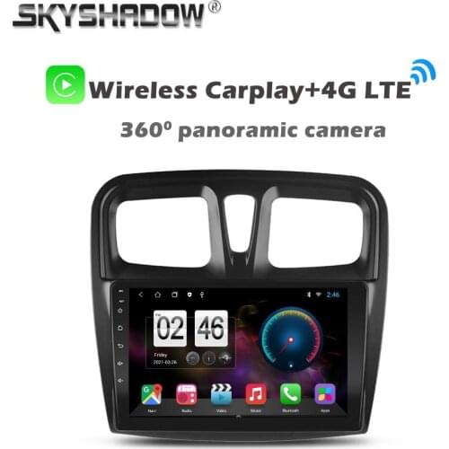 360 Camera CanBus 6GB+128GB Android 10.0 Car DVD Player GPS WIFI Bluetooth RDS Radio For Renault Logan 2 2012 - 2019 Sandero 2
