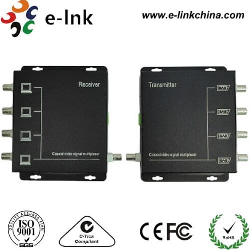 2Ch Coaxial video signal multiplexer for CCTV camera surveillance