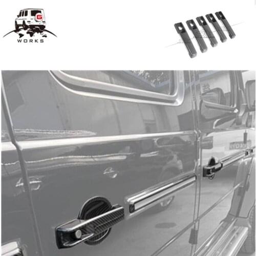 2019 year G class W464 carbon fiber material handlle cover fit for G wagon W464 G500 G63 handle cover 5pcs