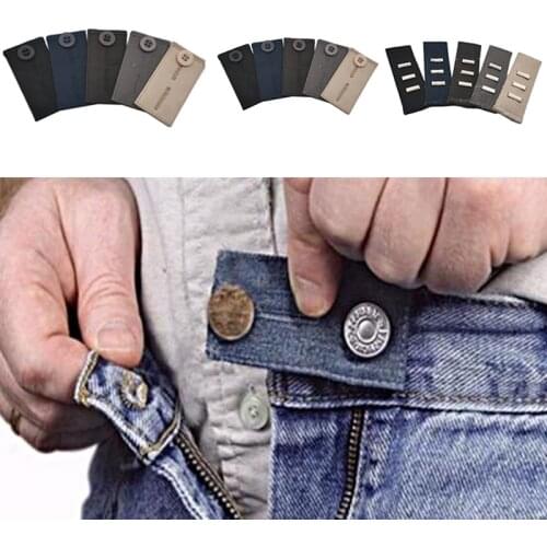 5PC Waist Extender Pants extension Belt Waistband Belt Elastic Waist Button Extender Adjustable Pants Button trouser Guard Belts