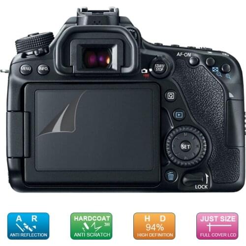 6pcs, 3pack) LCD Screen Display Protector w/ Top LCD for Canon EOS R 90D 77D 80D 700D 750D 760D 800D 7DII Rebel T5i T6i T6s T7i