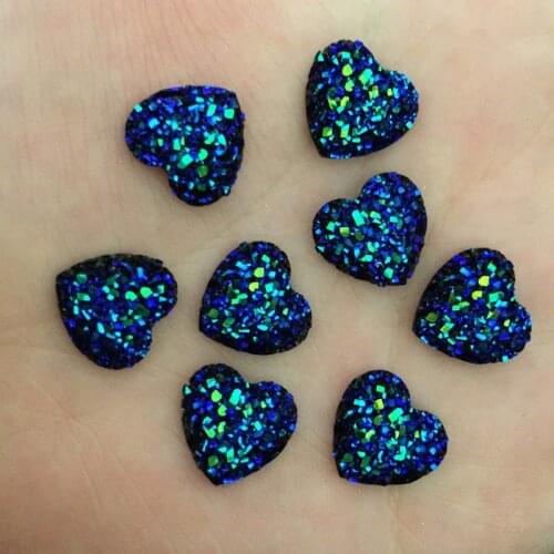 AB Resin 200PCS 12mm Bling Sweet Heart Flatback Scrapbooking for Phone/Wedding Diy Craft D506*5