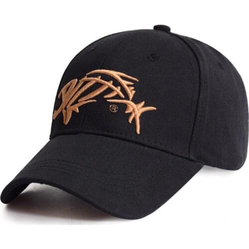 2020 European and American trend fishbone pattern embroidery cotton baseball cap outdoor sports travel casual shade snapback hat