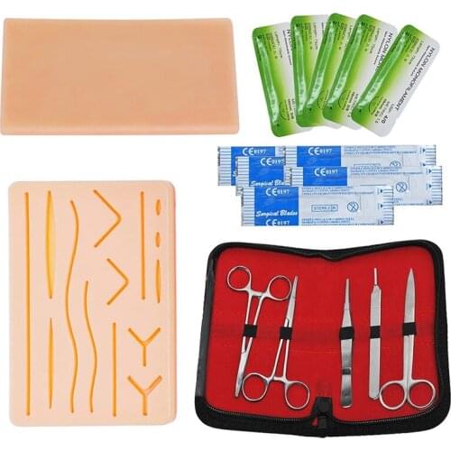 Suture Practice Kit For Students, Suture Practice Pad With Pre-Cut Wounds And Suture Tool Kit, For Med School Students