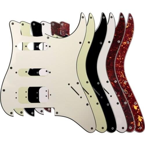 For US 11 Screw Holes Strat With Floyd Rose Tremolo Bridge Humbucker Single HSS No Control Hole Scratch Plate