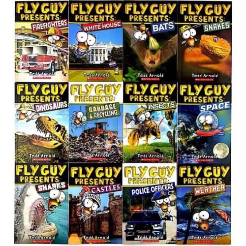 Fly guy presents 12 books/set, English Picture Storybook Interesting Childrens English Learning Toys Libros