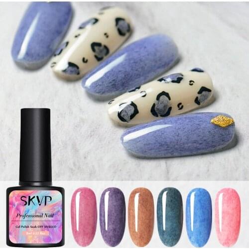 8ML Faux Fur Nails Gel Matte Effect Top Coat Soak Off UV Gel Nail Polish Base Gel Fur Varnish Nail Art Manicure Gel