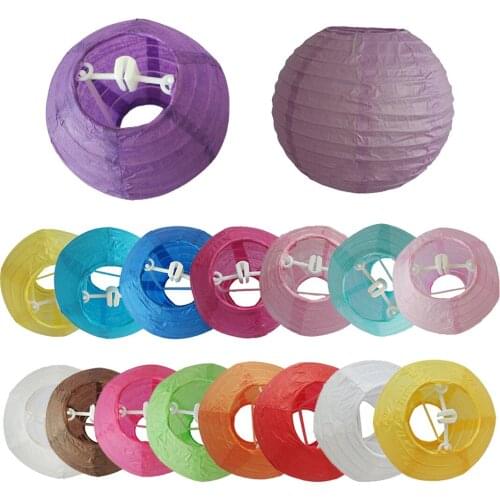 Hot 5pcs 4 inch 10cm Round Paper Lantern for Birthday Wedding Party decor gift craft DIY creavtive(white)