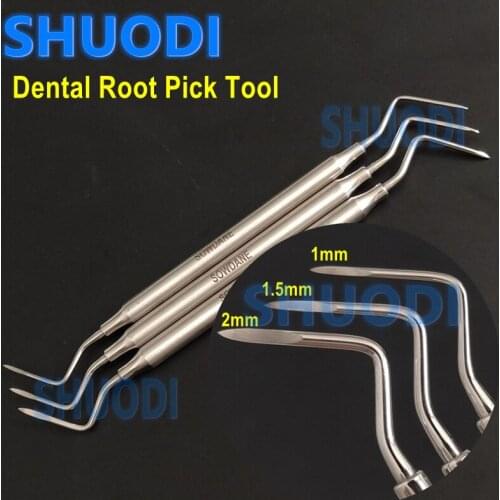 3 pcs Dental Root Tip Pick Tool Tooth Elevator Dental Minimally Invasive Extraction Surgical Instrument Efficient Sharp Tip