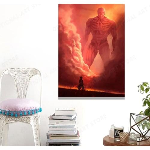 Attack on Titan Canvas Painting Home Decor Wall Art Pictures Bedroom Shingeki no Kyojin Decoration Prints Poster