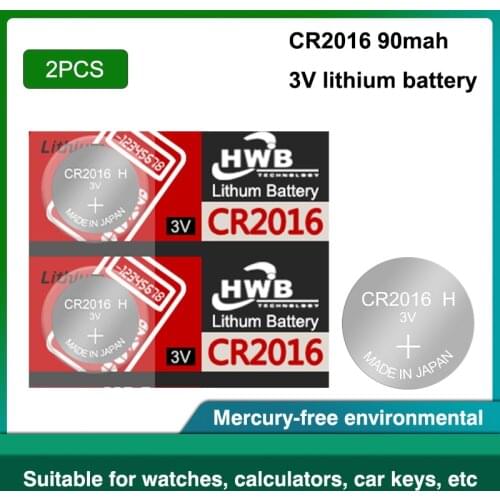 2PCS Button Battery for maxell CR2016 3V Lithium Cell Coin Batteries LM2016 BR2016 DL2016 Watch Electronic Promotion Toy Remote