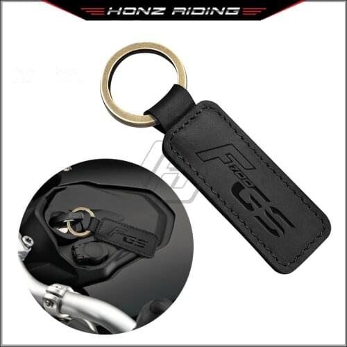 For BMW Motorrad F700GS F700 GS Motorcycle Cowhide Keychain Key Ring