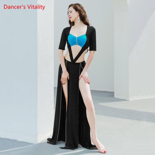 Belly Dance Suit Modal Top Split Skirt Practice Clothes Set Oriental Dancing Female Adult Temperament Performance Clothing