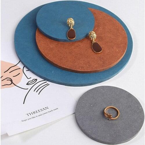 Round Necklace organizer Earring Holder Bracelet Stand Jewelry Display Cosmetics Stamp Block Pad Ring Doll Sheet Customized