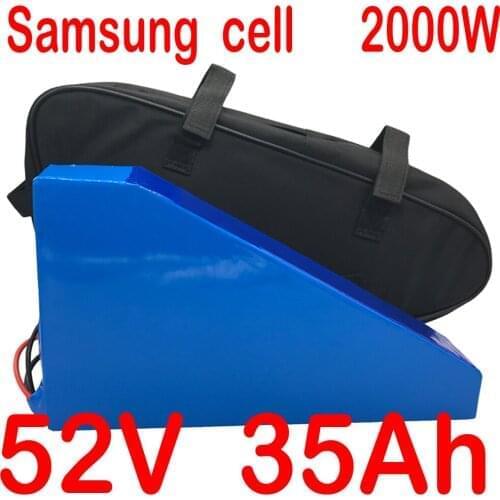 52V 13Ah 15Ah 18Ah 20Ah 25Ah 30Ah 35Ah Electric Bike Lithium Battery Samsung Cell48V/52V 500W 1000W 2000W Triangle Ebike Battery