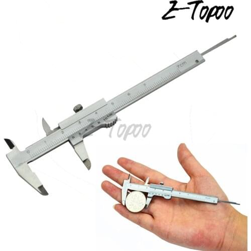 Mini Vernier Caliper 70mm Stainless Hardened Metric Machinist 0-100mm Measurement caliper thickness gauge Tools