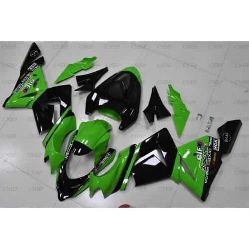 Ninja ZX 10r 2004 - 2005 Plastic Fairings Ninja ZX 10r 04 Fairing Kits Ninja ZX 10r 05 Green Black Motorcycle Fairing